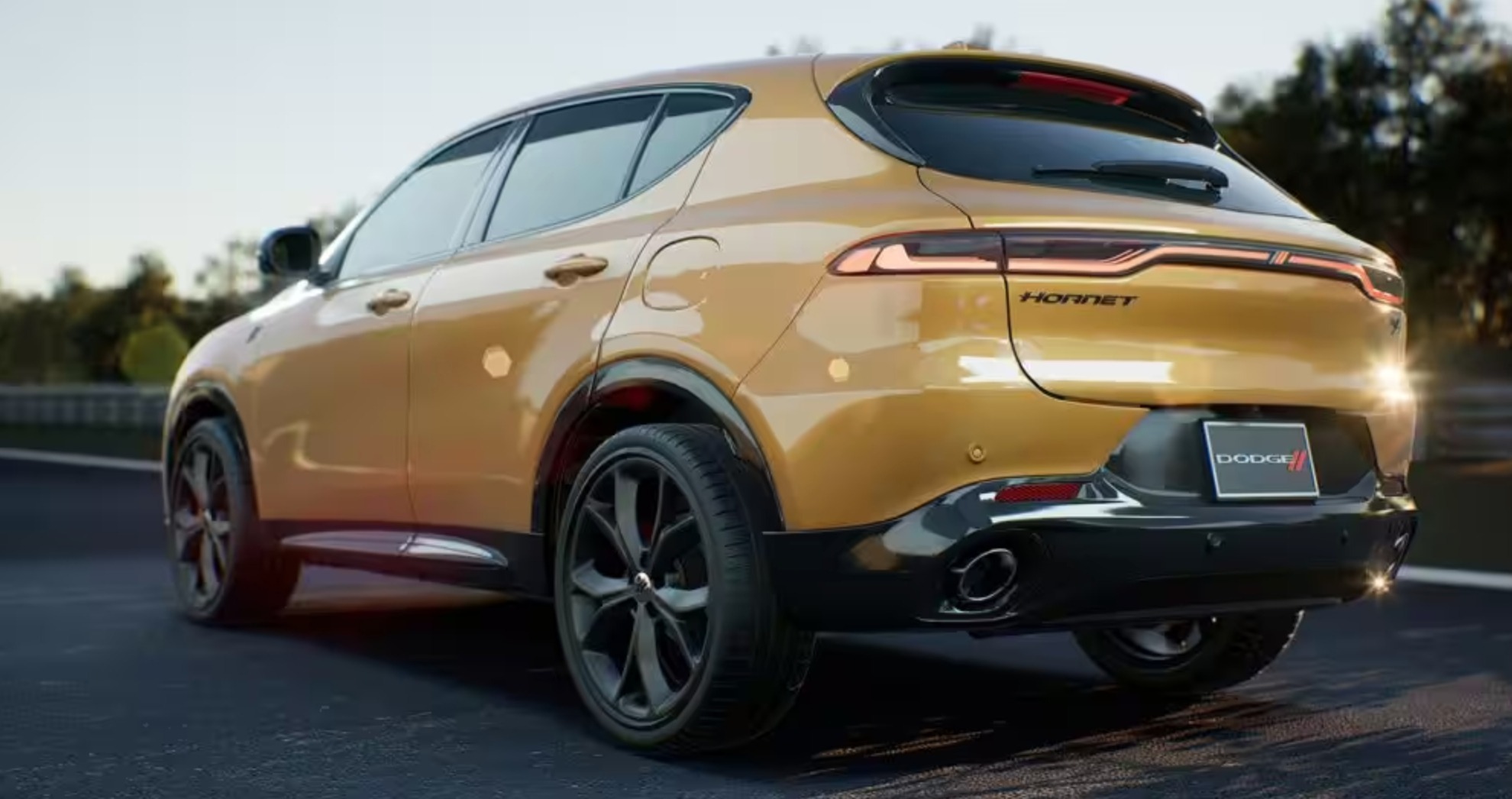 Hornet R/T with aggressive design accents and painted in Acapulco Gold