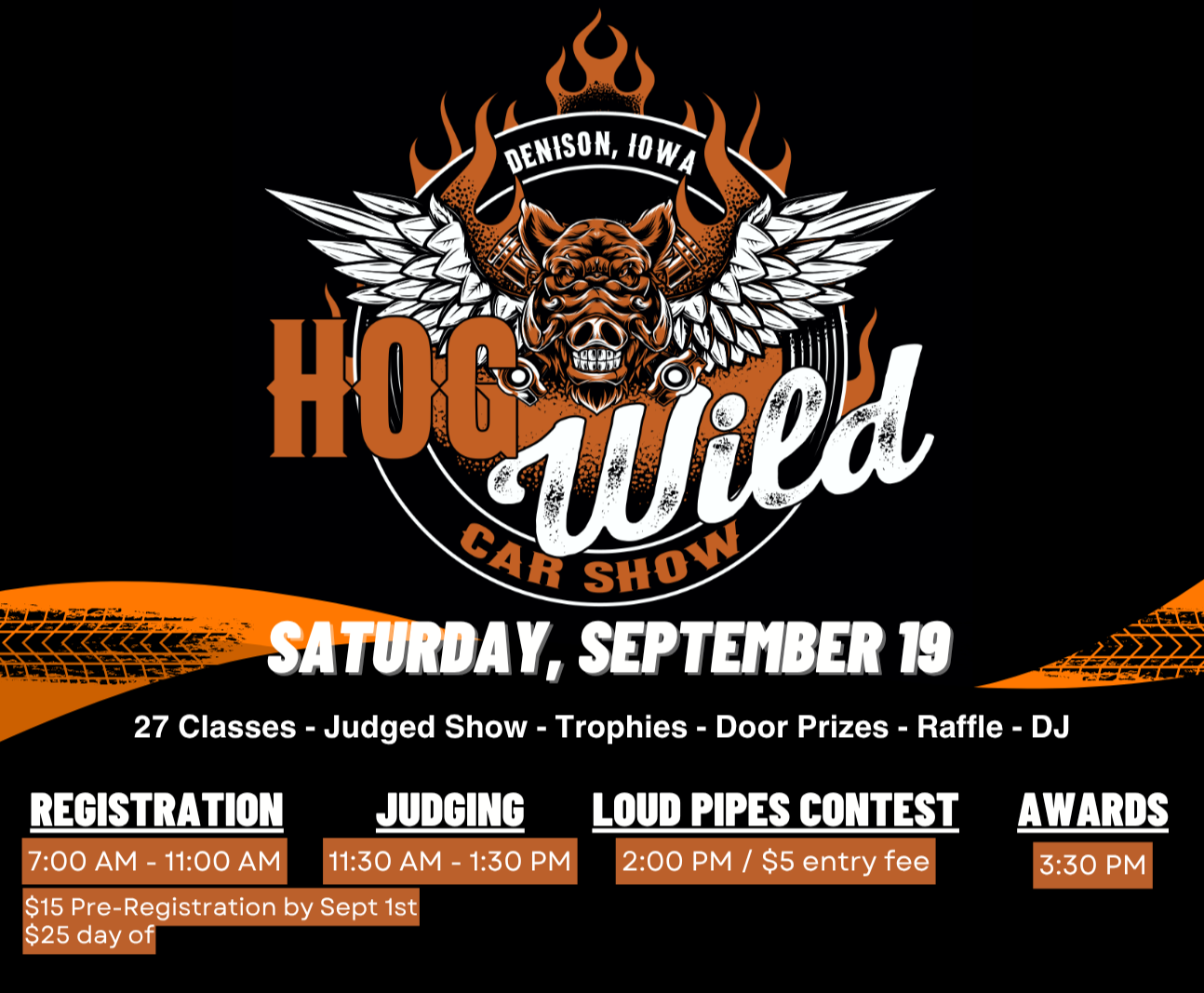 Hog Wild Car Show event details